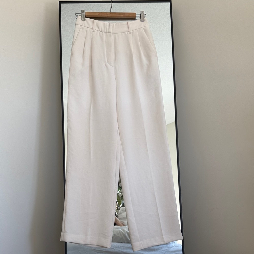 Wilfred Light Birch Effortless Wide Leg Pants
